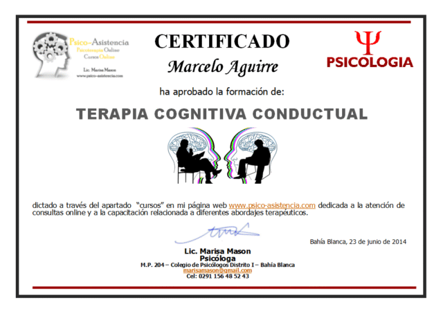 Terapia Cognitiva Conductual Terapia Cognitiva Conductual