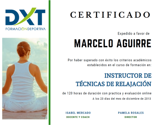 Instructor de Técnicas de Relajación Instructor de Técnicas de Relajación