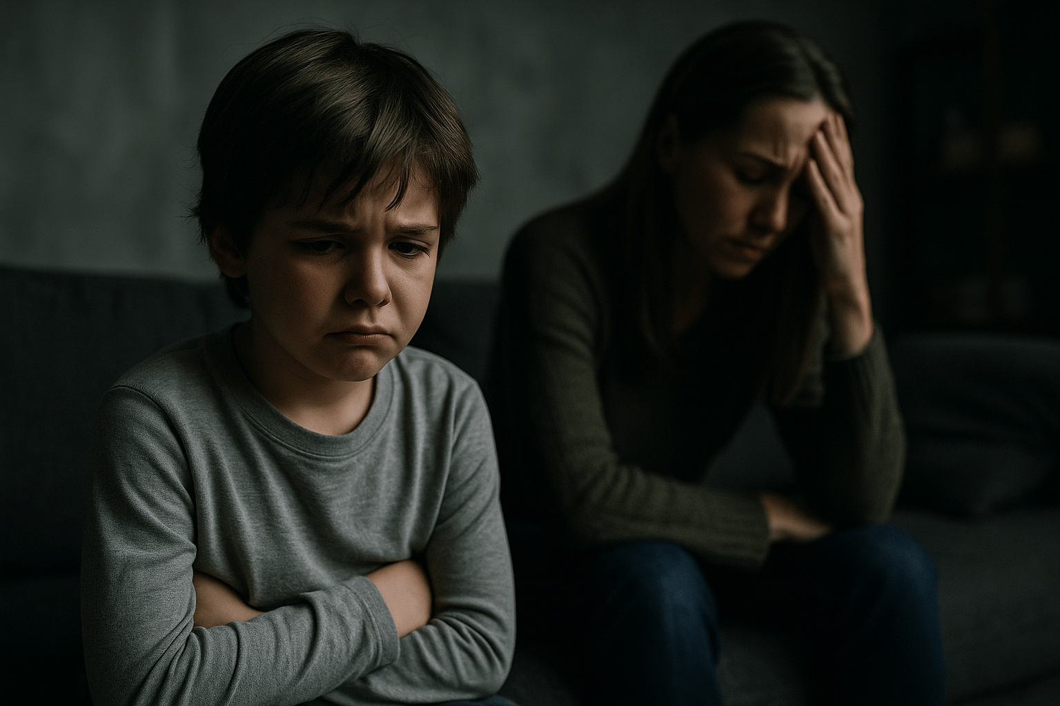 Niño ignorado por su madre