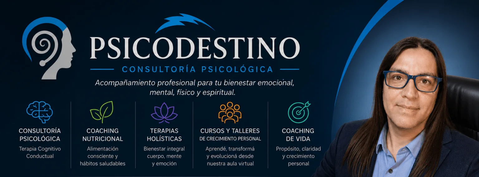Psicodestino: consultoría psicológica, coaching nutricional, terapias holísticas, cursos y coaching de vida