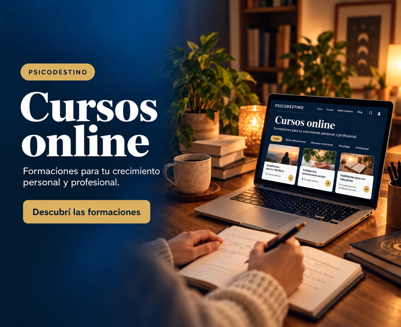 Cursos online de crecimiento personal, psicología y bienestar en Psicodestino