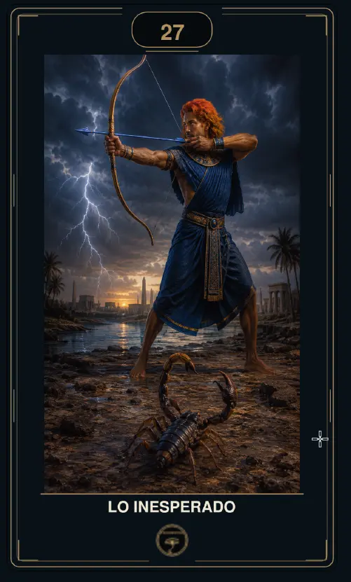 Lo Inesperado, arcano del Tarot Egipcio Psicodestino