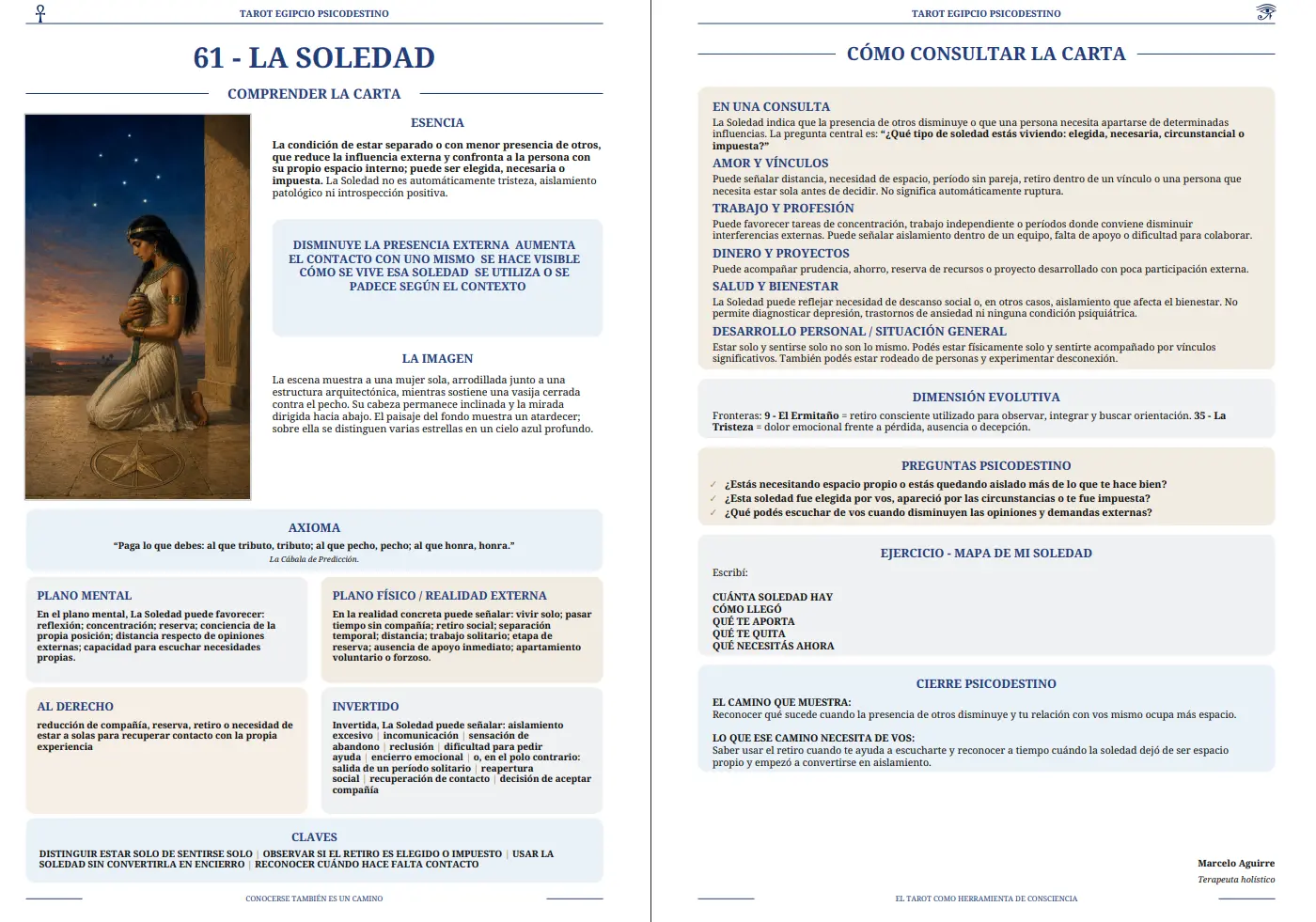 Páginas del arcano La Soledad en el compendio